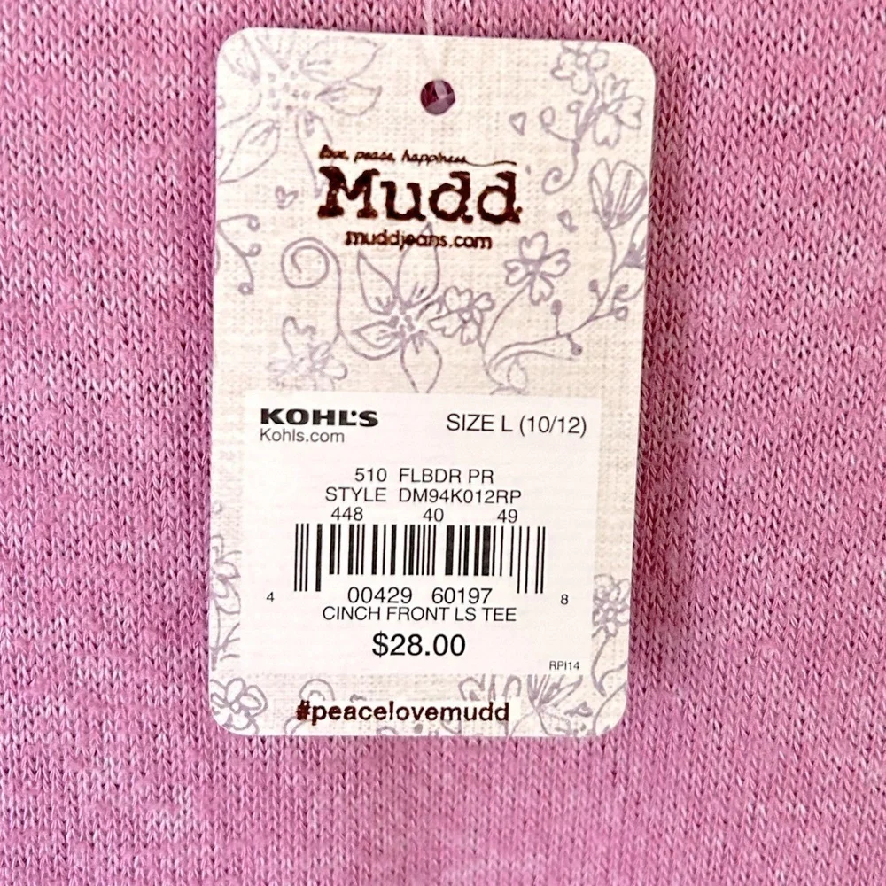 Two Mudd Girls Long Sleeve Tops NWT - Picture 4 of 12